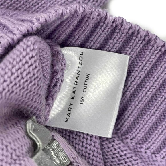 Mary Katrantzou - Crystal Flower Knit Sweater Top - Lilac, Purple, Grey - S - Picture 8 of 13